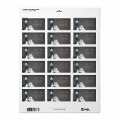 Funny Chic Llama & Sheep Grey Return Address Adressaufkleber (Vorne)