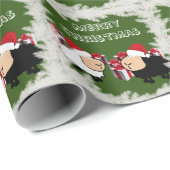 Funny chic Weihnachten Weihnachtsschaf Weihnachtss Geschenkpapier (Rolleneckpunkt)