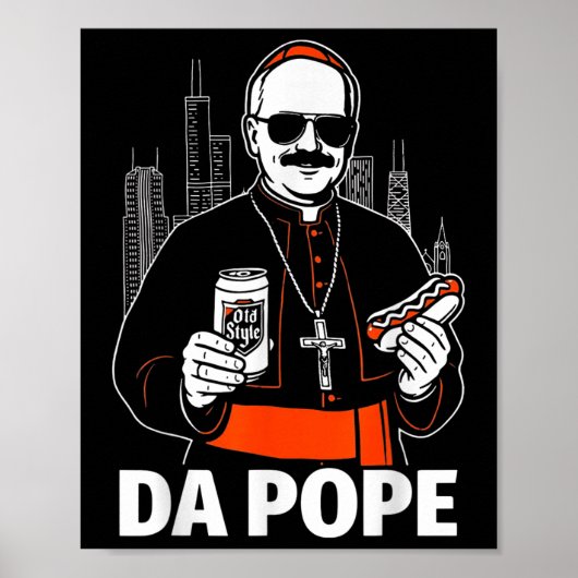 Funny Chicago Pope Leo Xiv Graphic Poster (Vorne)