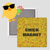 Funny CHICK MAGNET Gelbe Osterchicks 2" Magnet