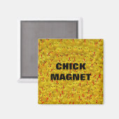 Funny CHICK MAGNET Gelbe Osterchicks 2" Magnet (Vorderseite/Rückseite)
