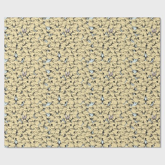 Funny Chick Rabbit Oars Eins in einer Million Chic Geschenkpapier (Flach)