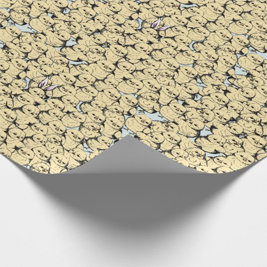 Funny Chick Rabbit Oars Eins in einer Million Chic Geschenkpapier (Ecke)