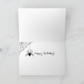 Funny Chickadee Kick-ass Birthday Bird isst Spider Karte (Innenseite)