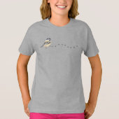 Funny Chickadee Niedliche Vogelspuren T-Shirt (Vorderseite)