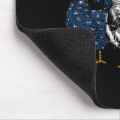 Funny Chicken 4. Juli Patriotic American Chick Mousepad (Ecke)