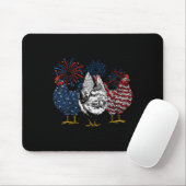 Funny Chicken 4. Juli Patriotic American Chick Mousepad (Mit Mouse)
