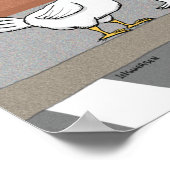 Funny Chicken Advice über die Straßenüberquerung Poster (Ecke)