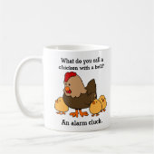 Funny Chicken Alarm Kluck Joke Kaffeetasse (Links)