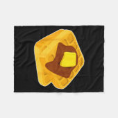 Funny Chicken & Waffles Matching Halloween Cos Fleecedecke (Vorderseite (Horizontal))
