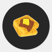 Funny Chicken & Waffles Matching Halloween Cos Runder Aufkleber (Vorderseite)