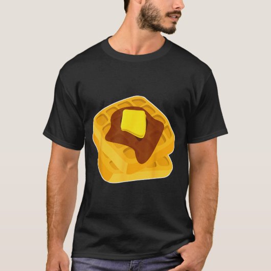 Funny Chicken &amp; Waffles Matching Halloween Cos T-Shirt (Vorderseite)