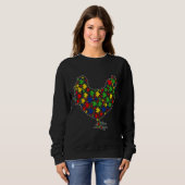 Funny Chicken Animals Puzzle Pieces Autism Awarene Sweatshirt (Vorne ganz)