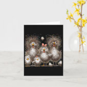 Funny Chicken Art Eagerlys Karte (Gelbe Blume)