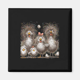 Funny Chicken Art Eagerlys Magnet