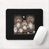 Funny Chicken Art Eagerlys Mousepad (Mit Mouse)
