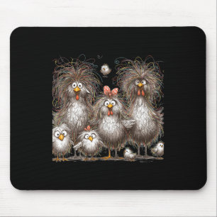 Funny Chicken Art Eagerlys Mousepad