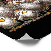 Funny Chicken Art Eagerlys Poster (Ecke)