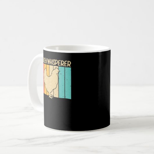 Funny Chicken Art für Männer Bauer Huhn Pou Kaffeetasse (Vorderseite Links)