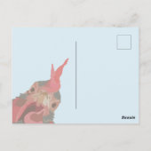 Funny Chicken Auf den Kopf Postkarte (Rückseite)