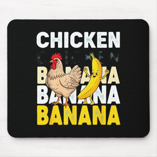 Funny Chicken Banana Dance Meme For Kids &amp; Adu Mousepad (Vorne)