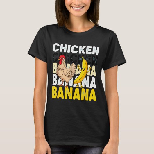 Funny Chicken Banana Dance Meme For Kids & Adu T-Shirt (Vorderseite)