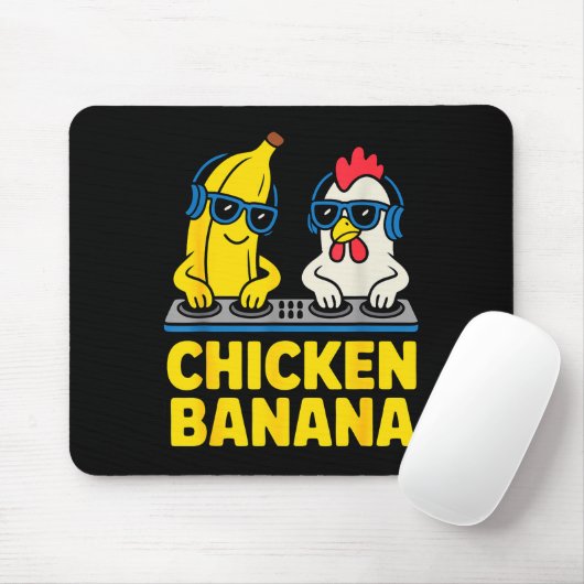 Funny Chicken Banana Mousepad (Mit Mouse)