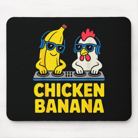 Funny Chicken Banana Mousepad (Vorne)