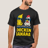 Funny Chicken Banana  T-Shirt (Vorderseite)