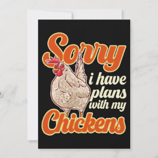 Funny Chicken Bauer Sorry, ich habe Pläne für mein Einladung