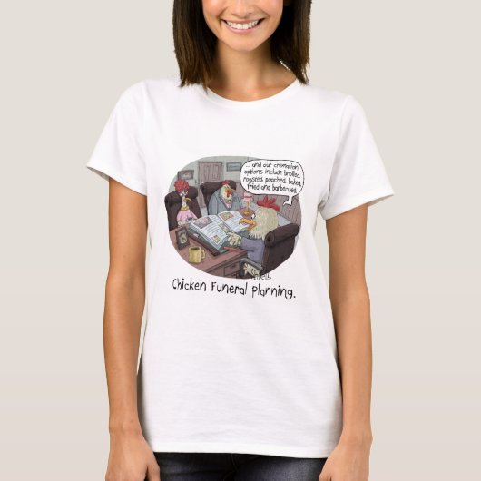 Funny Chicken Beerdigung Planung mit niedlichen Hü T-Shirt (Vorderseite)