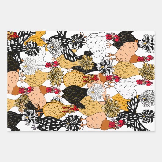 Funny Chicken Birthday Geschenkpapier Set (Vorderseite 2)