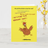 Funny Chicken Birthday Wünsche für Bauer Angry Karte (Gelbe Blume)