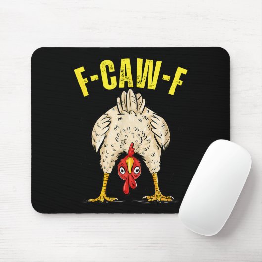 Funny Chicken Butt F-caw-f Rooster Country Farm He Mousepad (Mit Mouse)