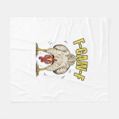 Funny Chicken Butt F-Caw-F Rooster Country Hen Chi Fleecedecke (Vorderseite (Horizontal))