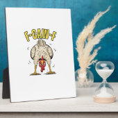 Funny Chicken Butt F-Caw-F Rooster Country Hen Chi Fotoplatte (Seite)