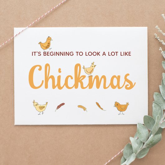 Funny Chicken Christmas Feiertagspostkarte
