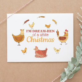 Funny Chicken Christmas Feiertagspostkarte