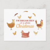 Funny Chicken Christmas Feiertagspostkarte (Vorderseite)