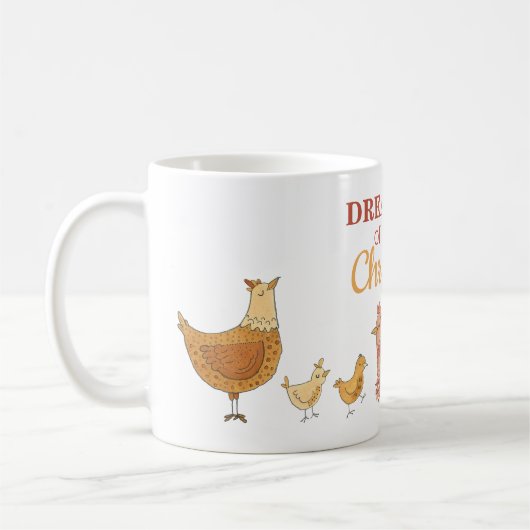Funny Chicken Christmas Kaffeetasse (Links)
