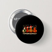Funny Chicken Christmas Lights Farm Animal Cute Xm Button (Vorne & Hinten)