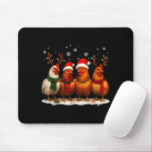 Funny Chicken Christmas Lights Farm Animal Cute Xm Mousepad (Mit Mouse)