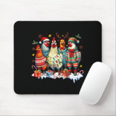 Funny Chicken Christmas Lights Farm Animal Cute Xm Mousepad (Mit Mouse)