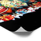 Funny Chicken Christmas Lights Farm Animal Cute Xm Poster (Ecke)