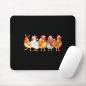 Funny Chicken Christmas Lights Farm Animal Xmas Ho Mousepad (Mit Mouse)