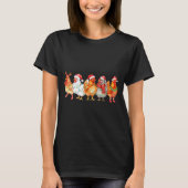 Funny Chicken Christmas Lights Farm Animal Xmas Ho T-Shirt (Vorderseite)
