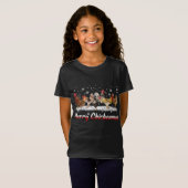 Funny Chicken Christmas Lights - Frohe Weihnachten T-Shirt (Vorne ganz)
