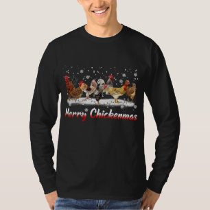 Funny Chicken Christmas Lights - Frohe Weihnachten T-Shirt