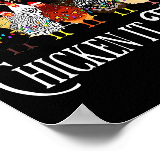 Funny Chicken Christmas, Making A List Chicken It Poster (Ecke)