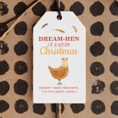 Funny Chicken Christmas Puff Geschenkanhänger